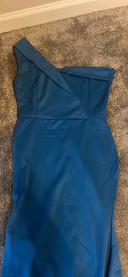 Teal Blue Long Dress Off Shoulder