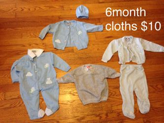 Boys 6 Month Cloths - Sweatshirt, Footie Outfit, Hat