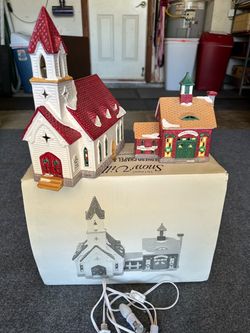 Department 56 "The Original Snow Village" Good Shepherd Chapel & Church School Set