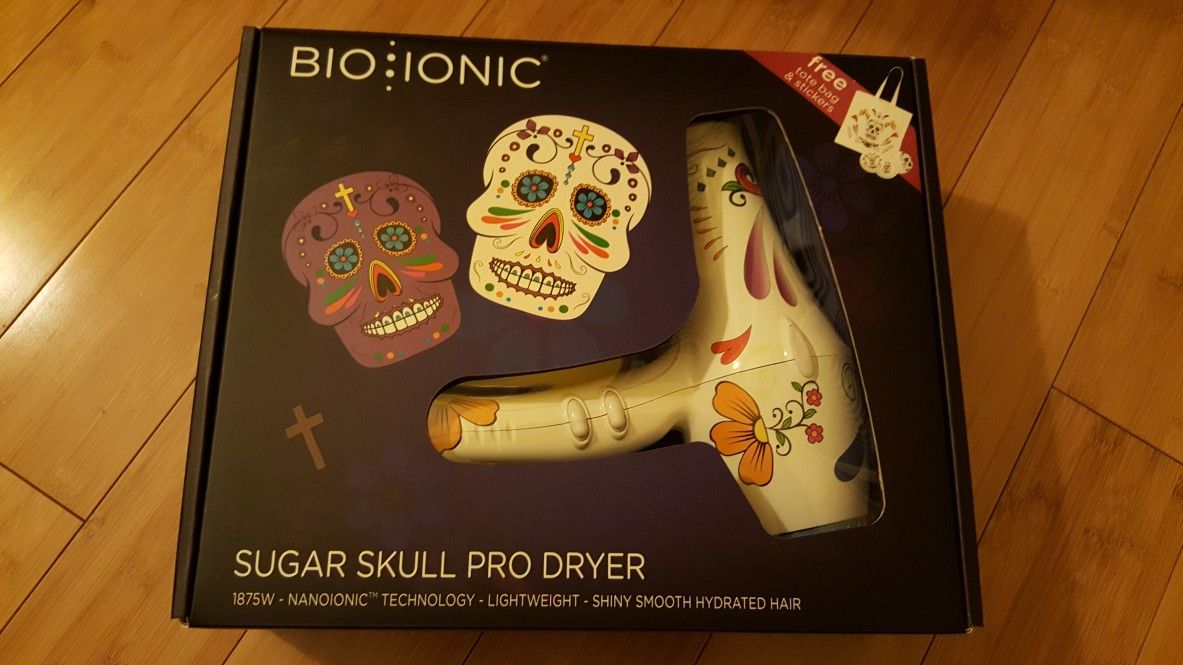 Bio Ionic Sugar Skull Pattern Dryer Gift Set