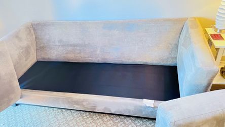 Grey microfiber couch