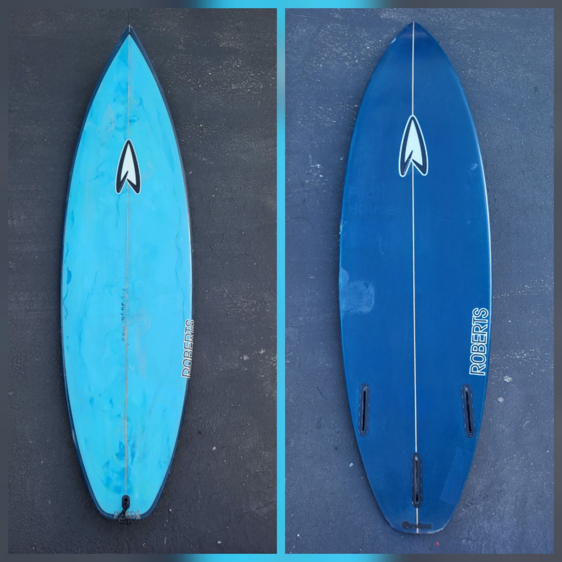 5'8 Roberts shortboard surfboard