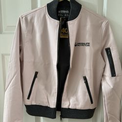 Herbalife Soft Pink Leather Jacket XXS 