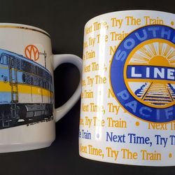 Train Mugs O&W and Southern Pacific