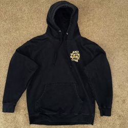 anti social club x fragment black/yellow size small