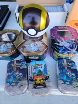 Empty pokemon tins