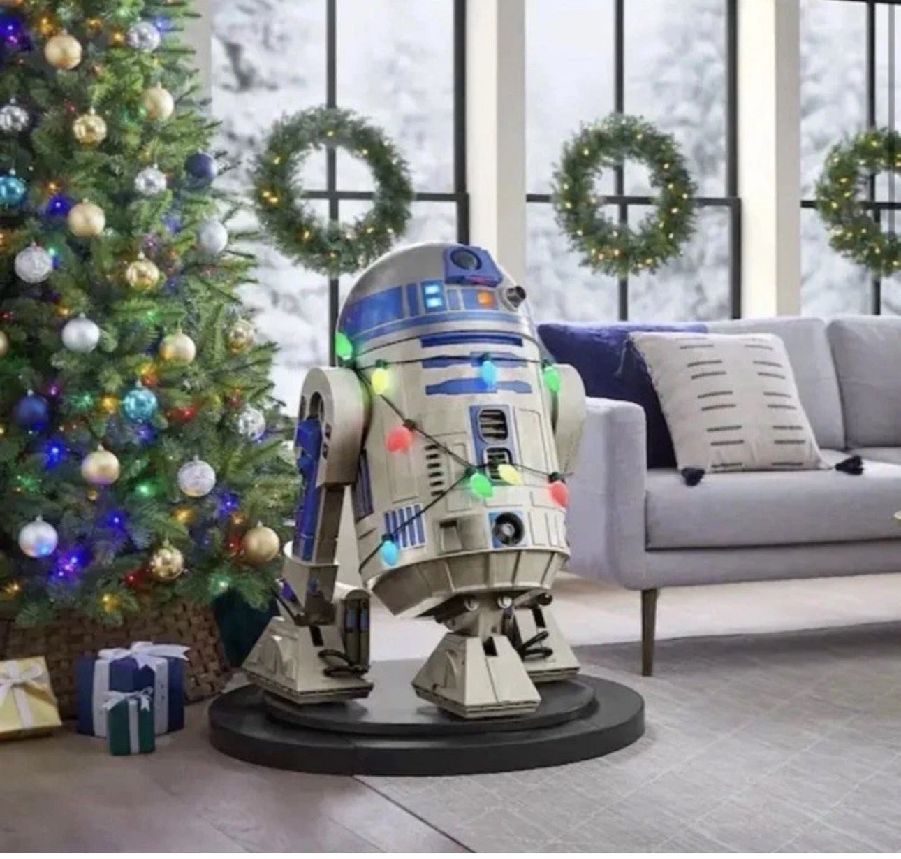 STAR WARS R2D2 ANIMATRONIC HOME DEPOT 3.5 FT IN HAND R2-D2 ππ₯