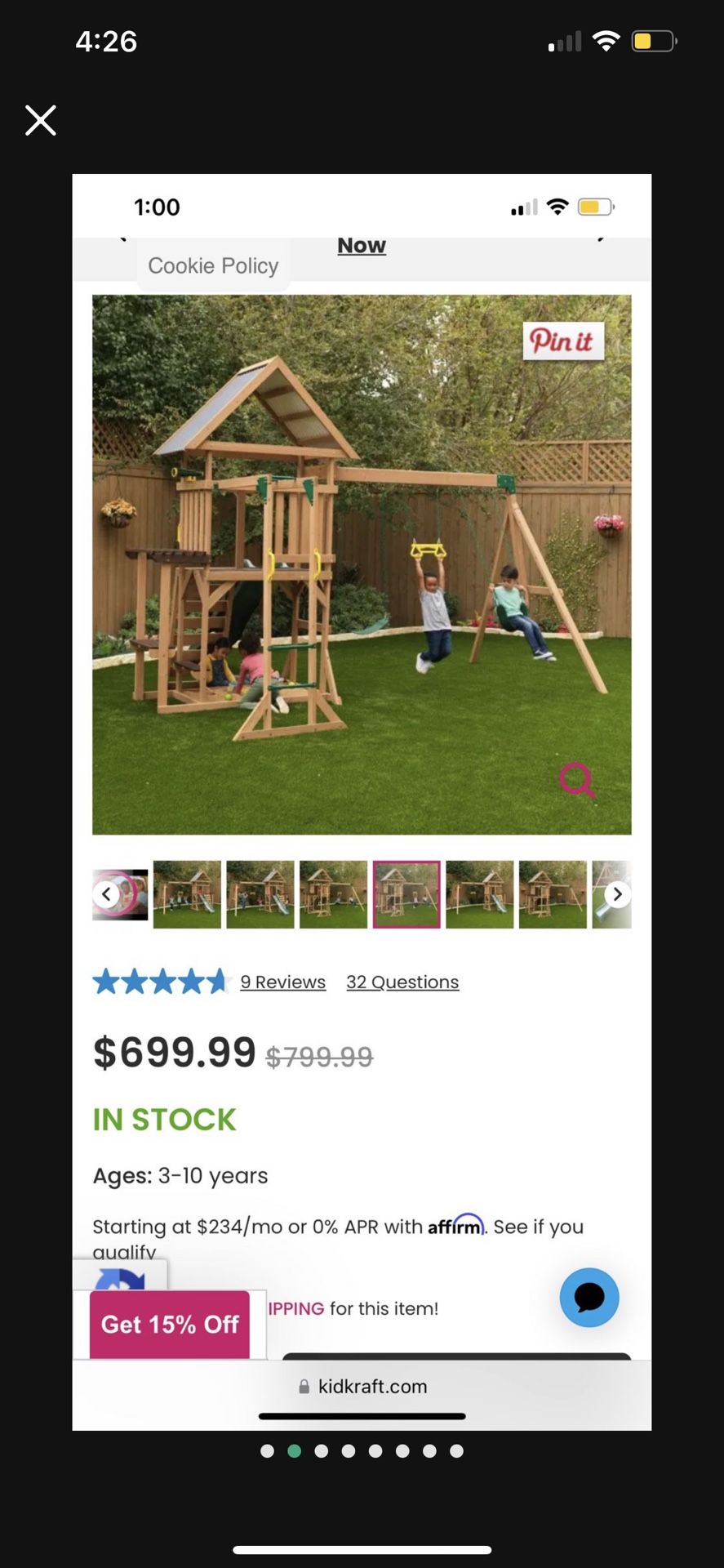 Brand New Swing Set