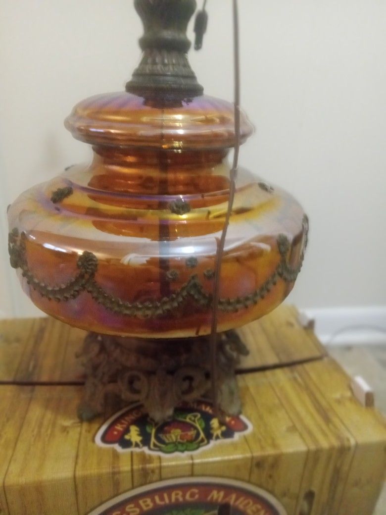 Lamp Vintage Carnuval Glass Working