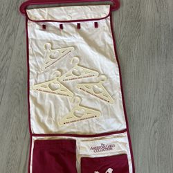 American Girl Collection Clothes Dress Storage Hanging Garment bag + 5 hangers