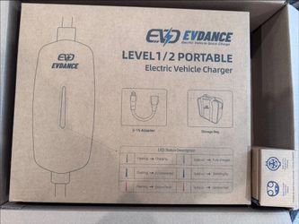Level 1&2 Portable EV Charger + SAE J1772 Charging Adapter