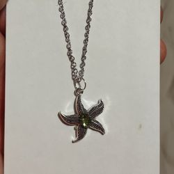 starfish peridot necklace 