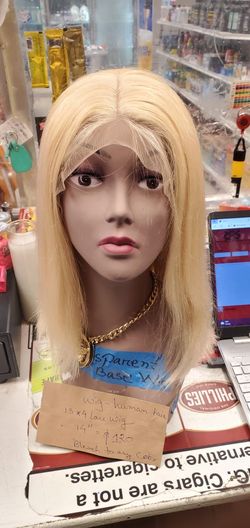 □□13×4 Frontal Lace Wig #613( Hand Tie) 👑 👑 180 D