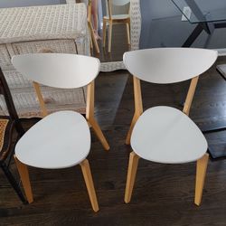 Two White Birch IKEA Chairs

