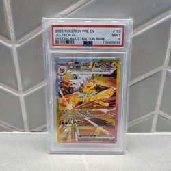 Pokemon Prismatic Evolutions Jolteon 153 PSA 9!