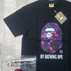 purple bape tee