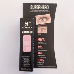 BNIB IT Cosmetics Superhero Mascara Super Black Volumizing 0.17 fl oz / 5ml