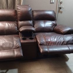 Motorized Sofa And Recliner Real Leather 