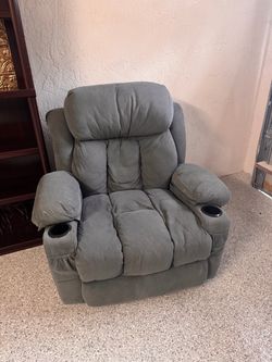Reclining Single Sofa Chair (Dk Gray)