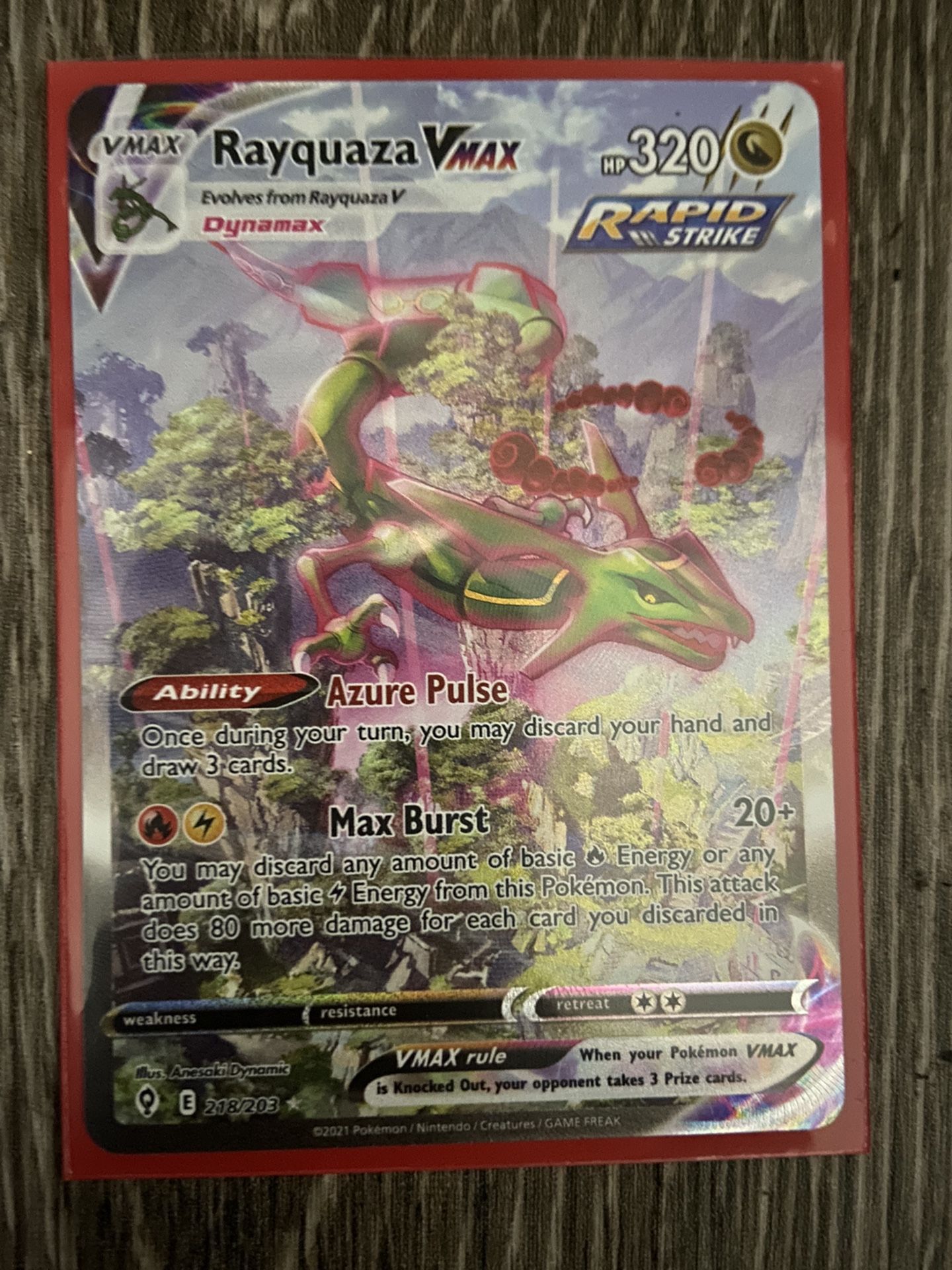 Rayquaza VMAX (Alternate Art Secret)-218/203