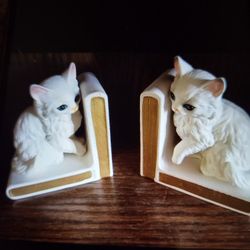 Set a vintage cat bookends perfect