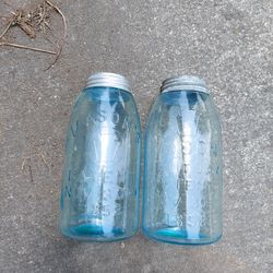 2 Masons Patent 1858 Jars
