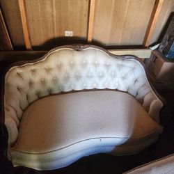 Set of upholstered antique couches