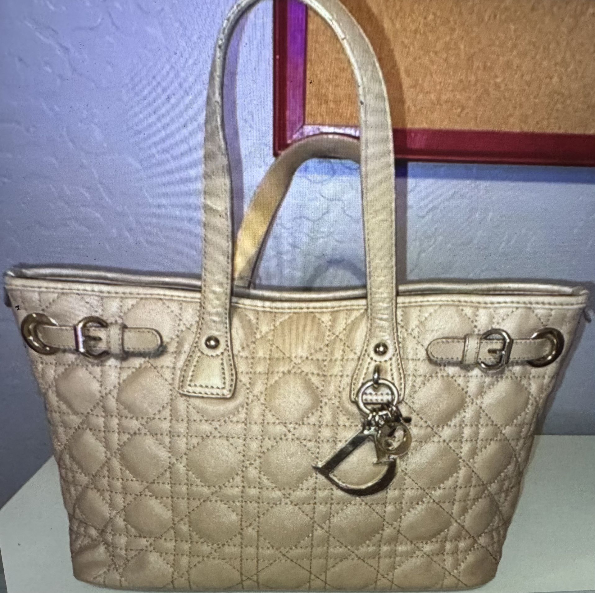 Authentic Christian Dior Panera Cannage Tote