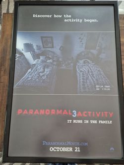Paranormal Activity 3 movie poster, $15 OBO