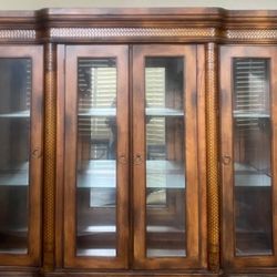Cabinet With Lights and Glass Shelves 