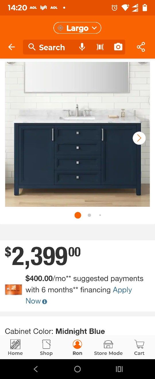 (2) Bathroom Vanities