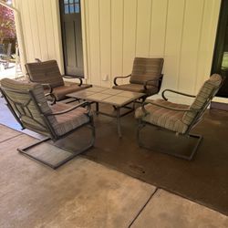 Patio Chairs And Coffee Table