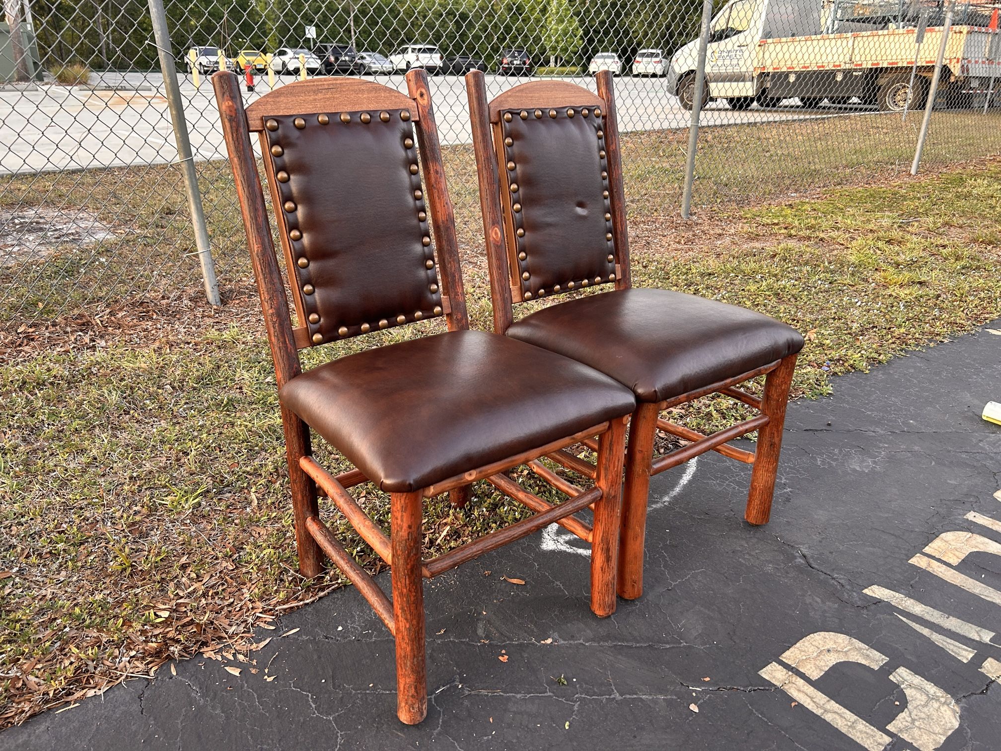 $300 for (2) NEW Old Hickory Furniture Rocky Mountain/Log Cabin High Back Chairs