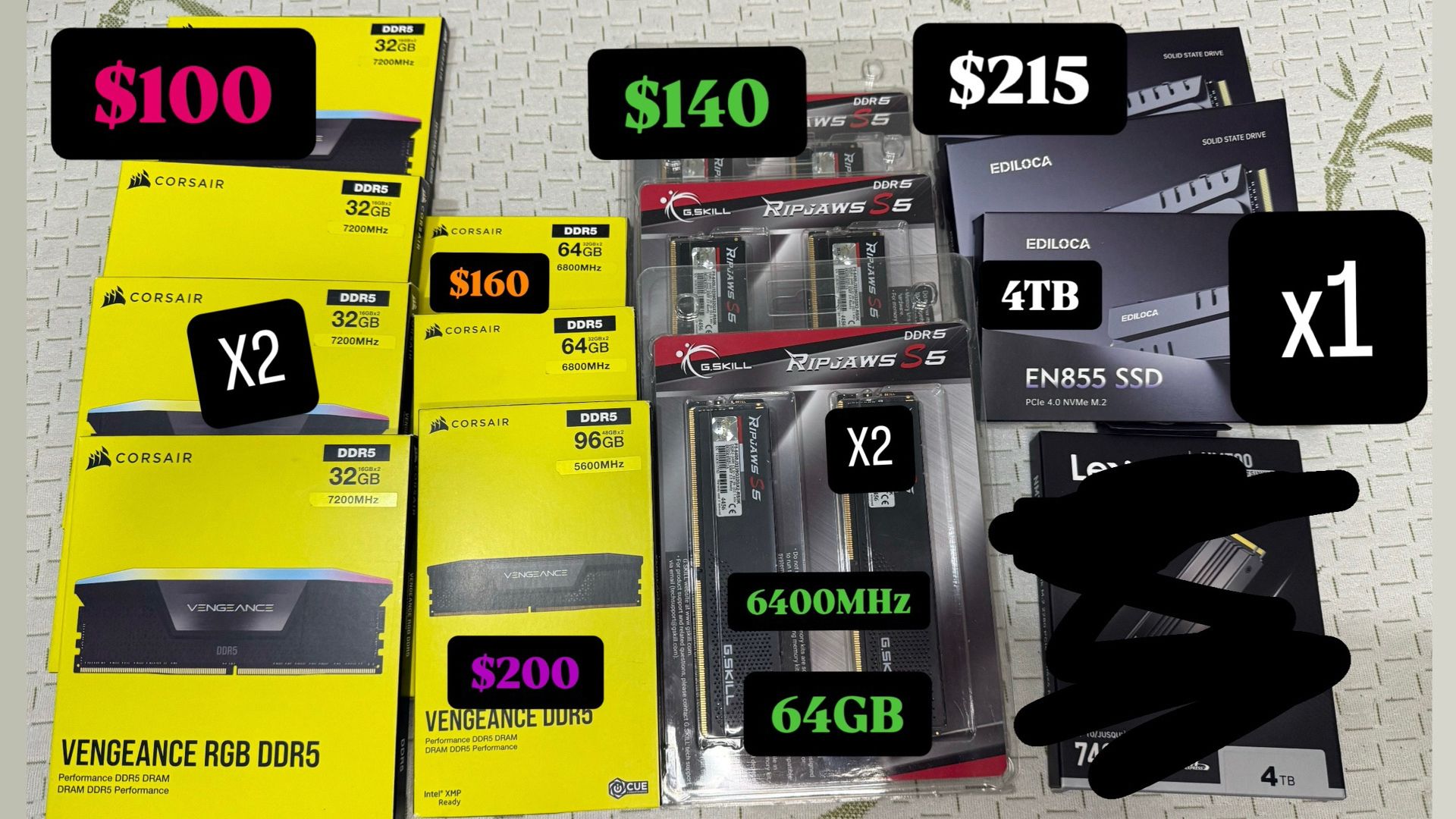 SSD NVME AND DDR5 RAM