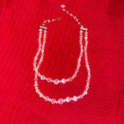 Vintage aurora borealis crystal necklace