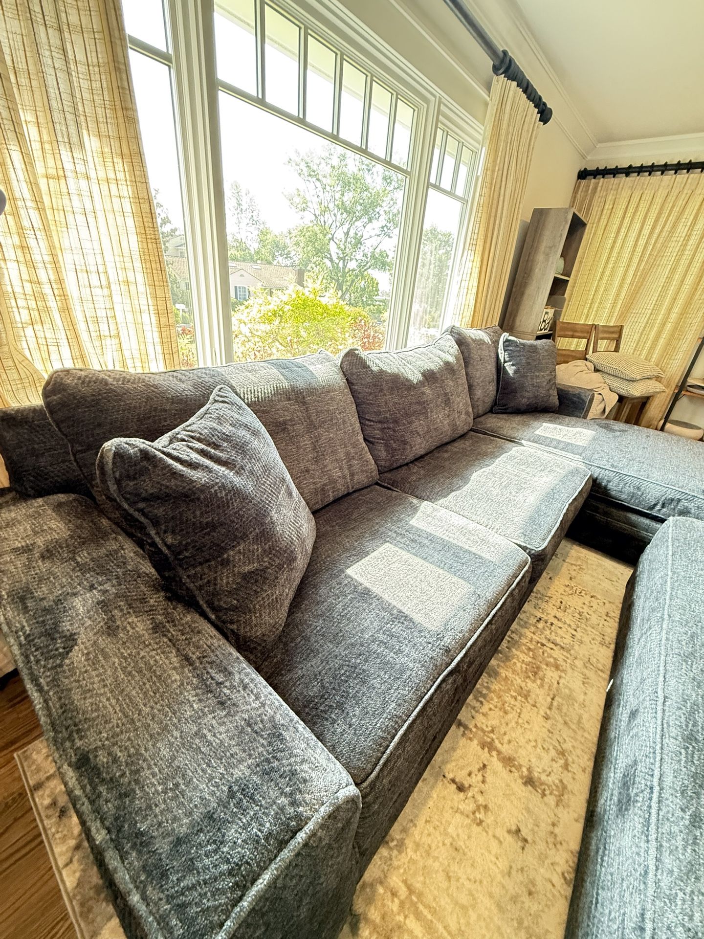 Couch + Ottoman- Living Spaces - like new