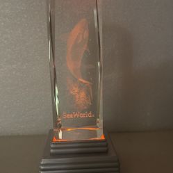 Seaworld Laser Etched Crystal With Multicolor Light Display