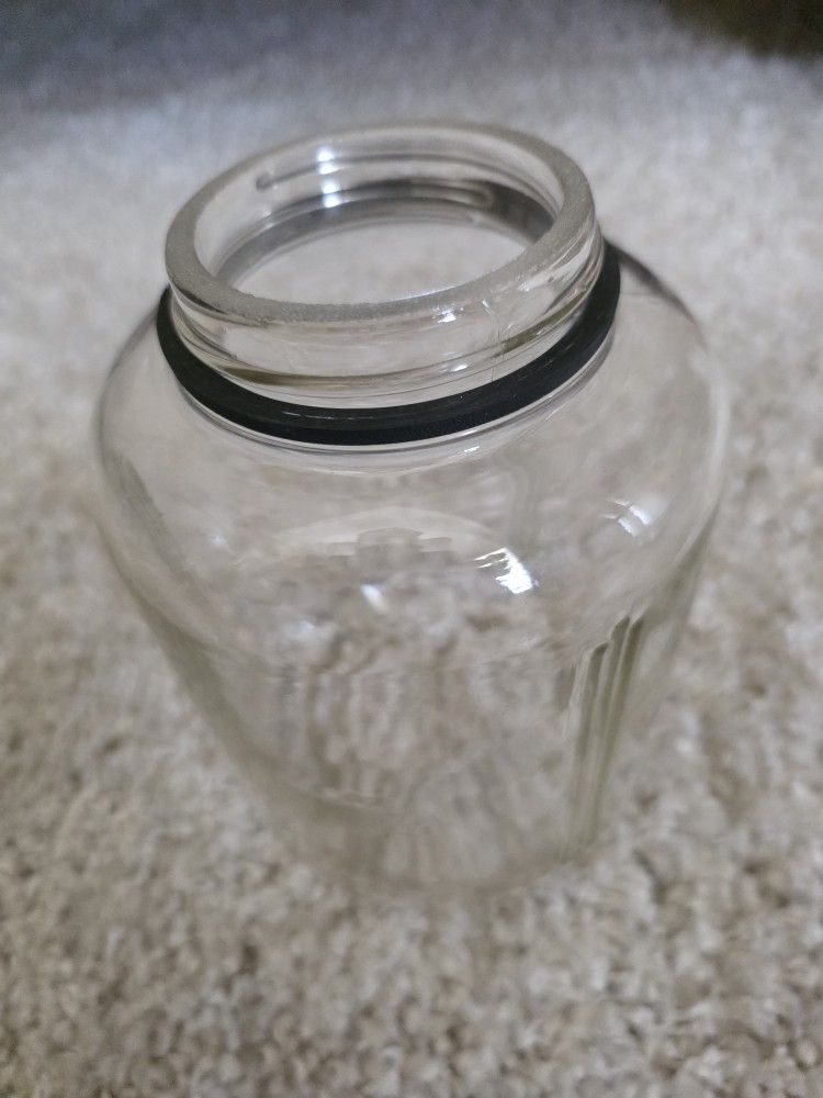 Antique Glass Coffee Grinder Jar