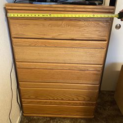 Wood Dresser and 2 Nightstands