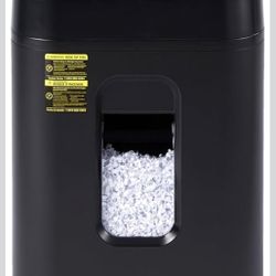 Shredder 150 Sheet Autofeed Micro Cut Paper Credit Card for Security, Black