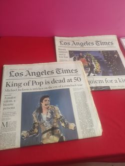 Los Angeles Times Michael Jackson dead& memorial newspaper