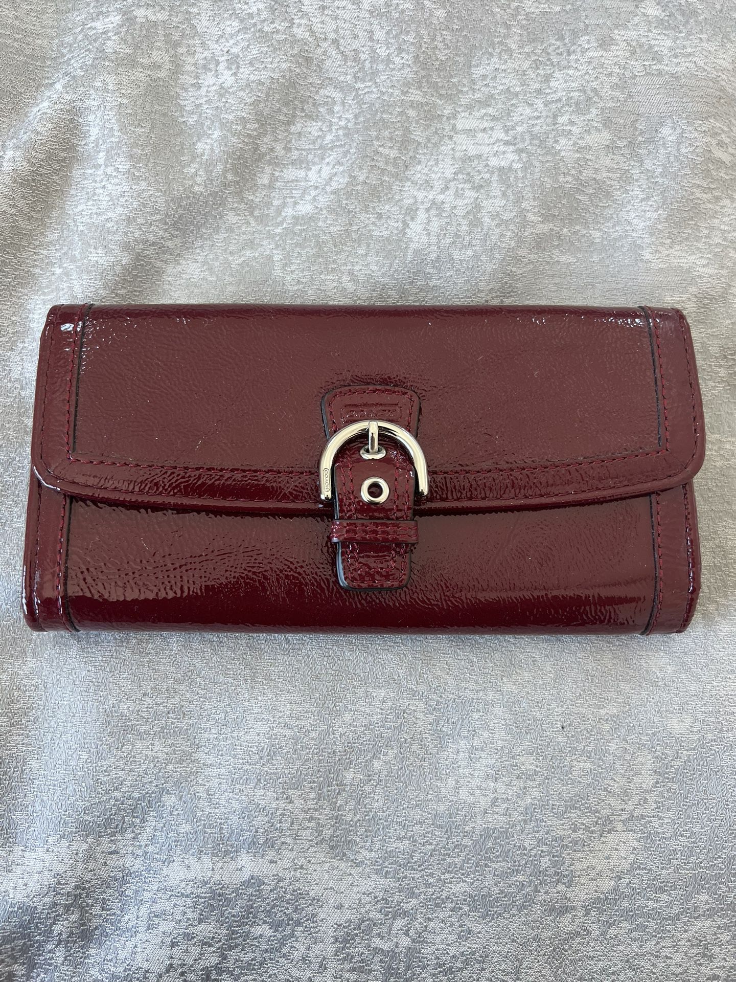 Coach Wallet- Red Patented Leather