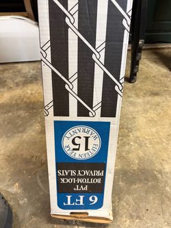 6ft pvc cyclone fence privacy slats. $20.
