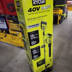 RYOBI 40v CORDLESS TRIMMER AND BLOWER HP BRUSHLESS $220
