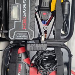 Smartech Products
Power Kit TECH-5000P Vehicle Jump Starter and Power Bank with Accessories + Air Compressor + Carrying Case