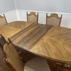 Dining table with 6 chairs - Solid Handcrafted Wood