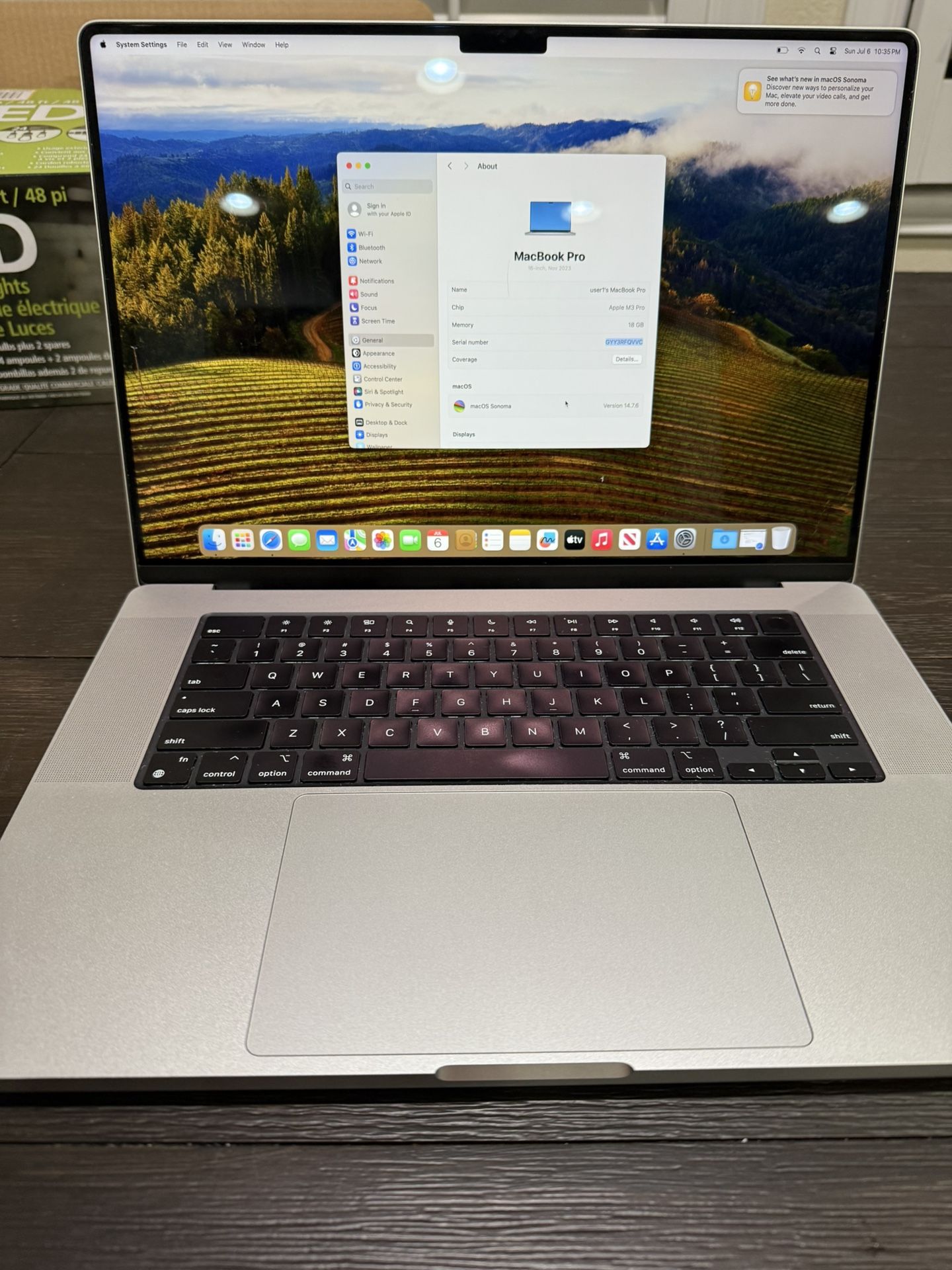 Apple MacBook Pro 16” M3 Pro 18gb Ram 512gb W AppleCare Plus 2026!!!