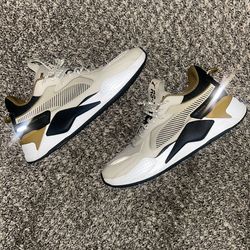 $40 FIRM Puma RS-X Men’s Sneakers Size 10 Beige / Gold / Black