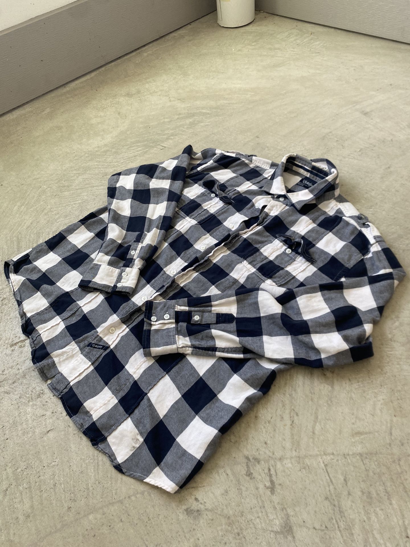 Ecko Unltd Navy/White Plaid Flannel