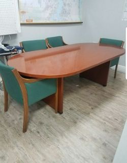 Conference room table and chairs